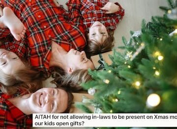 Mom On Reddit Wants To Know "AITA" For Not Having In-Laws On Christmas Morning